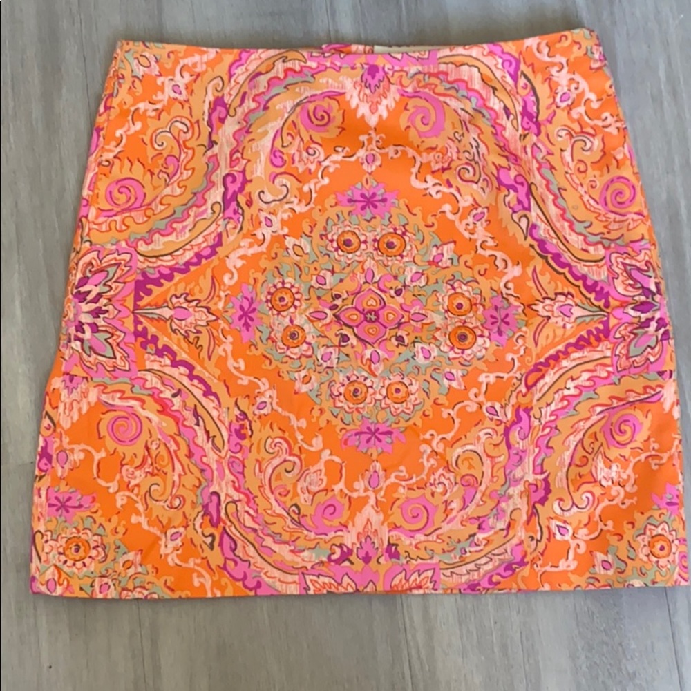 JCrew Factory Size 0 Multi Color Paisley Skirt